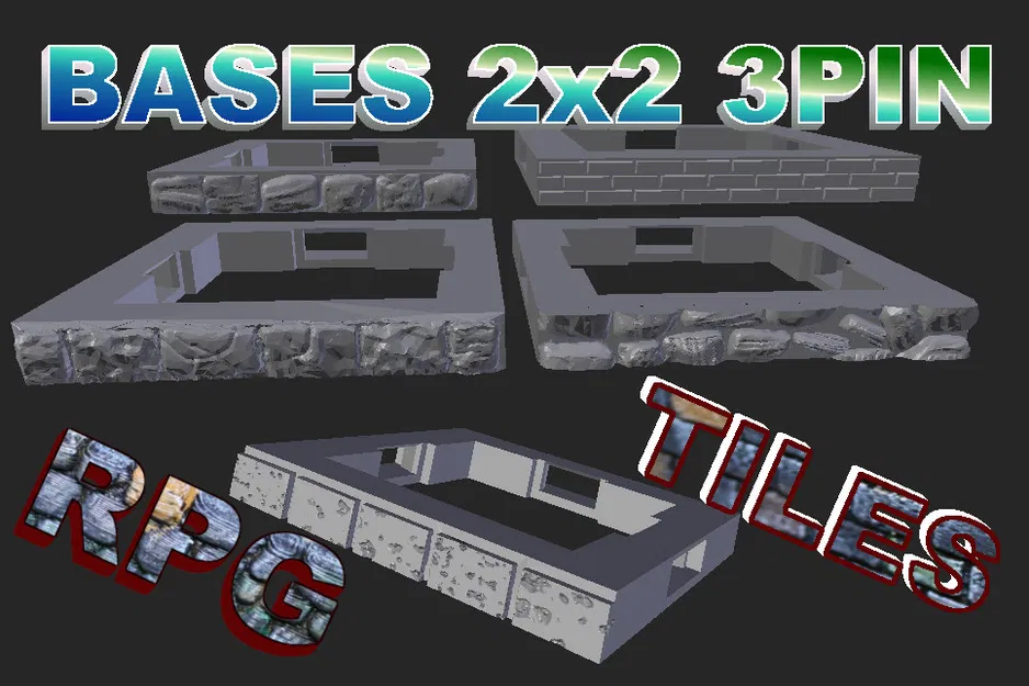 Đế Game RPG 2x2 Kiểu Tường Bên Ngoài - Image 1