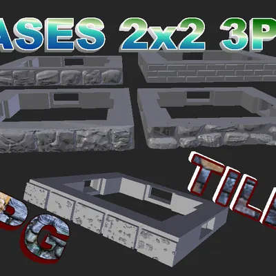 Đế Game RPG 2x2 Kiểu Tường Bên Ngoài