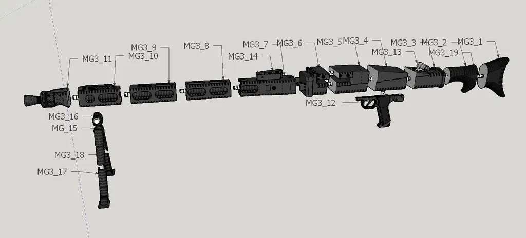 Mô hình MG3 Tỉ Lệ 1:1 Cho Dân Cosplay và Sưu tầm - Image 3
