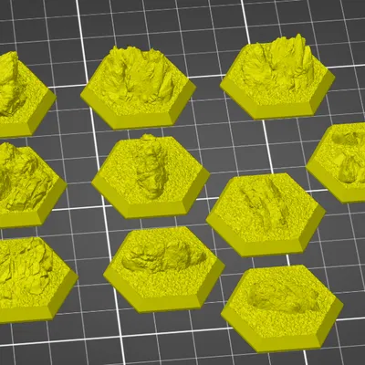 Bộ Đế Lục Giác - Chủ đề Đá