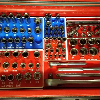 Khay Sắp Xếp Ổ Cắm & Cờ Lê - Gridfinity