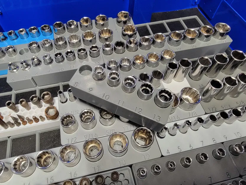 Khay Đựng Socket Husky 8-13mm Chuẩn Gridfinity - Image 1