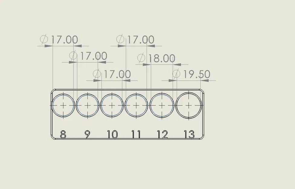 Khay Đựng Socket Husky 8-13mm Chuẩn Gridfinity - Image 2