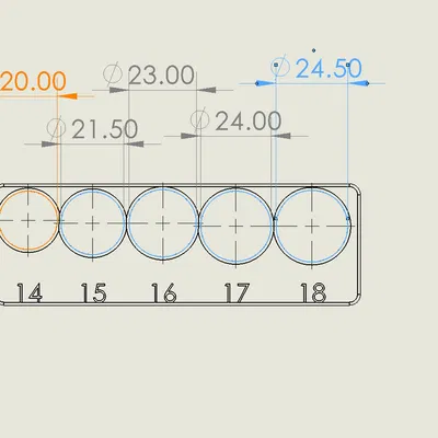 Kệ đựng tuýp 14-18mm 3/8 inch Husky chuẩn Gridfinity