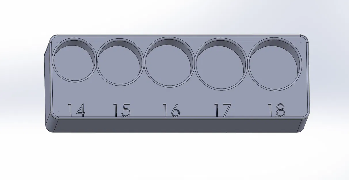 Kệ đựng tuýp 14-18mm 3/8 inch Husky chuẩn Gridfinity - Image 3