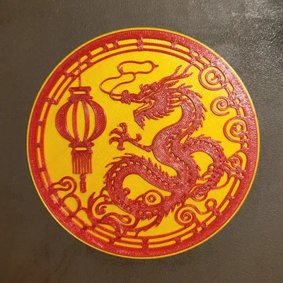 Rồng trang trí kèm lồng đèn