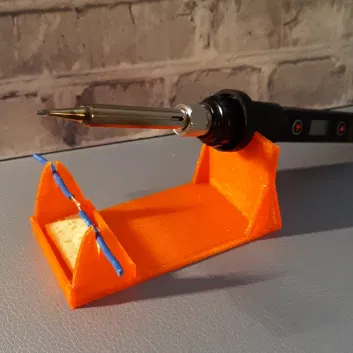 Giá đỡ mỏ hàn có khay đựng mút và khe giữ dây