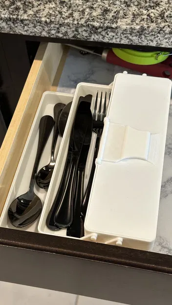 Khay Đựng Dao Nĩa / Dụng Cụ Ăn, Tiết Kiệm Diện Tích, Vừa Vặn Ngăn Kéo Thông Thường - Image 3