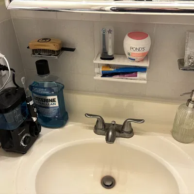 Kệ Hai Tầng Treo Tường Có Đế Hút & Lỗ Thoát Nước