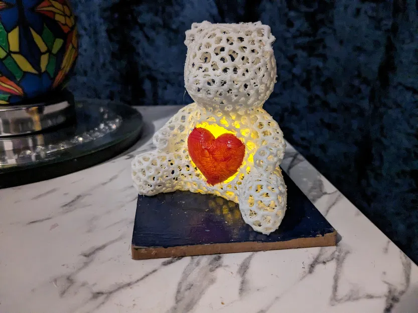Đèn Cầy Gấu Trái Tim Lớn - Image 2
