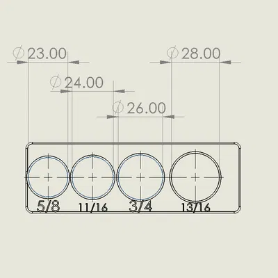 Giá đỡ tuýp Husky Gridfinity 5/8 đến 13/16