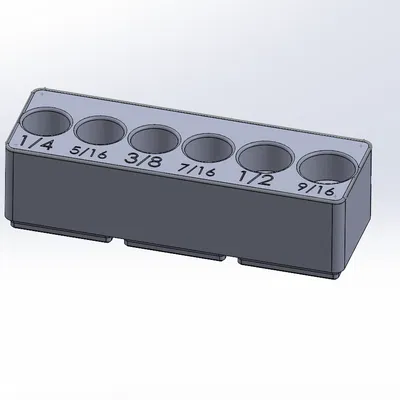 Kệ đựng ổ cắm Gridfinity 1/4 đến 9/16