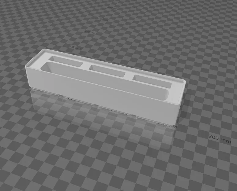 Hộp Đựng Dao Cạo/Dụng Cụ Cạo Nhựa Gridfinity 1x4 - Image 1