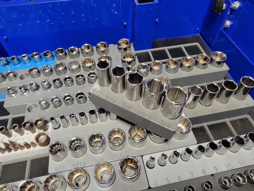 Khay đựng tuýp dài 1/2 đến 3/4 cho Gridfinity - Image 1