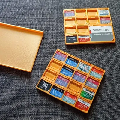 Bìa Hộp Đựng Thẻ Nhớ SD & Micro SD Thiết Kế Voronoi