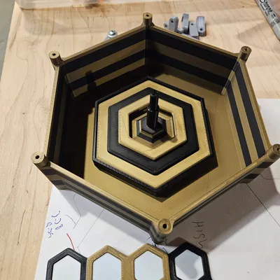 Mô hình Prusa Balance Game: Hộp đựng và trụ 2 mảnh (remix)