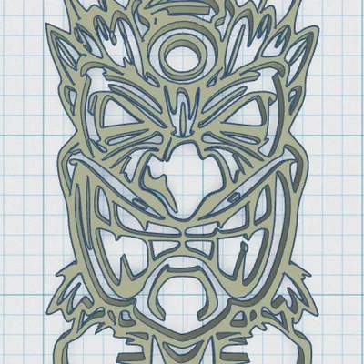 Tiki Keytag 42 - Mô Hình In 3D