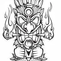 Tiki Keytag 41 - Mặt dây chuyền hình thần Tiki