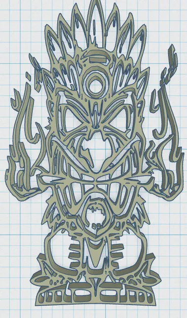 Tiki Keytag 41 - Mặt dây chuyền hình thần Tiki - Image 3