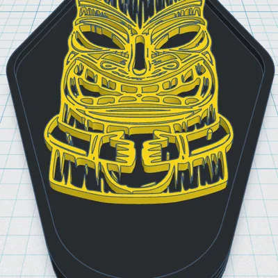 Tiki Keytag 39 - Biểu Tượng Văn Hóa Polynesia