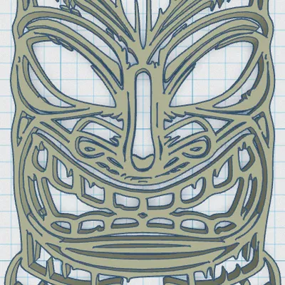 Tiki Keytag 39 - Biểu Tượng Văn Hóa Polynesia