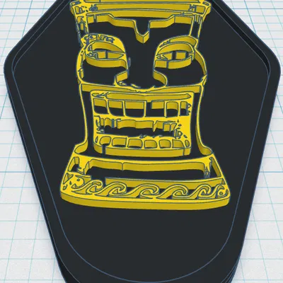 Móc chìa khóa Tiki 34 - Biểu tượng thần thoại Hawaii