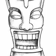 Móc chìa khóa Tiki 34 - Biểu tượng thần thoại Hawaii