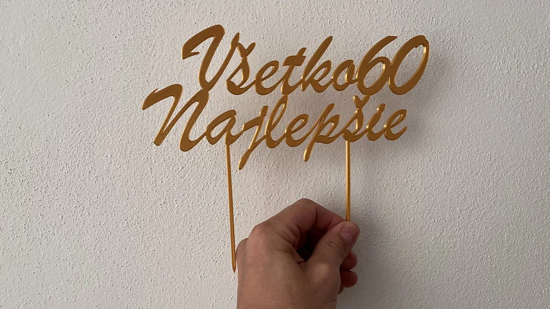 Všeko najlepšie 60 - Cắm Bánh Kem - Image 1