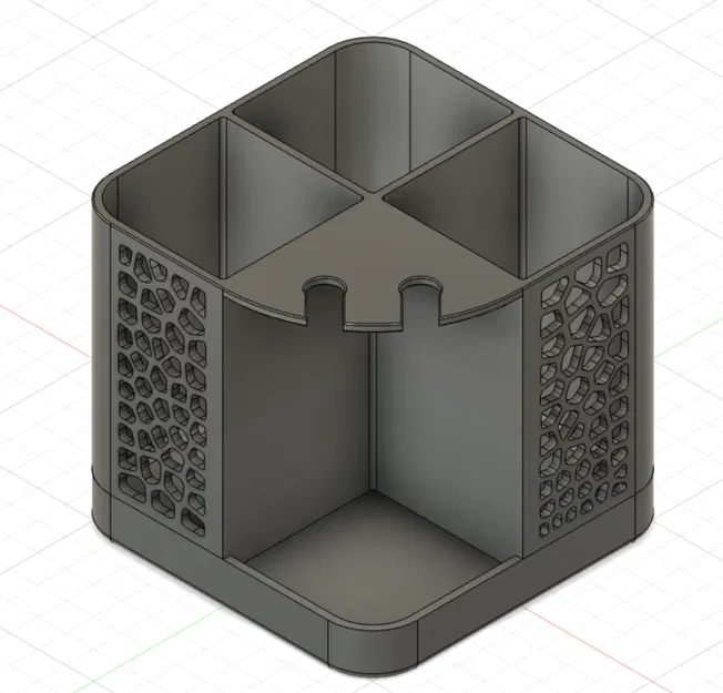 Kệ Bàn Chải Điện 2 Người Họa Tiết Voronoi - Image 1