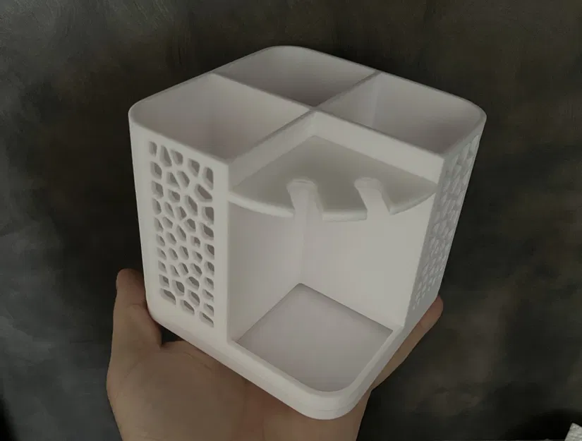 Kệ Bàn Chải Điện 2 Người Họa Tiết Voronoi - Image 2