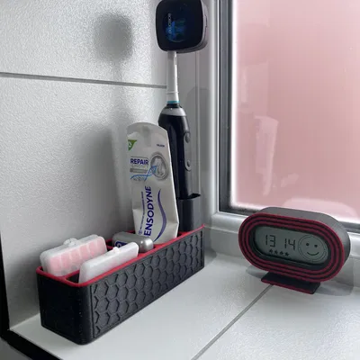 Hộp Đựng Đồ Nha Khoa Phòng Tắm Thiết Kế Lục Giác và Khay Xà Bông Tương Ứng