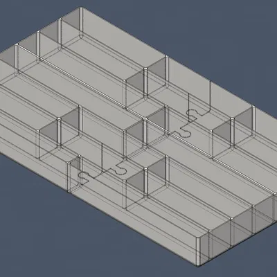 Khay Cắm Dao Kéo Lớn Vừa Hộc Tủ Ikea 278 x 505mm