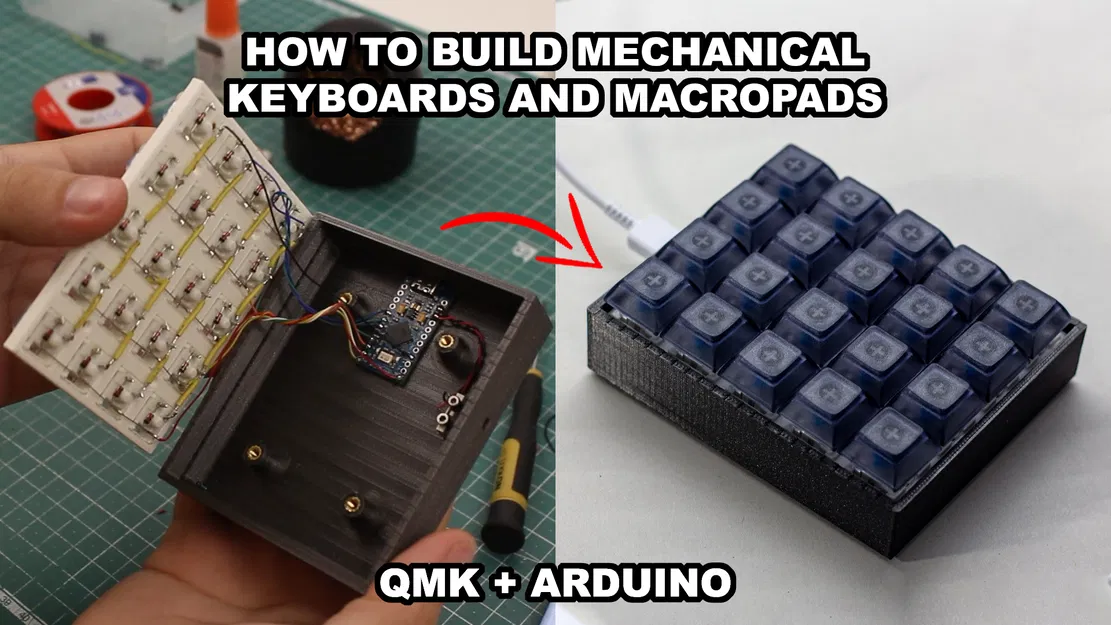 QMK 4x5 Custom Macropad - Arduino Pro Micro USB C - Image 1