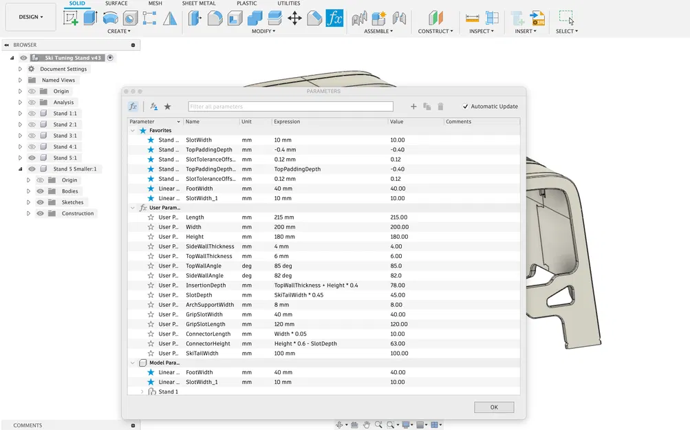 Giá đỡ tinh chỉnh ván trượt tuyết di động (Parametric) - Image 15