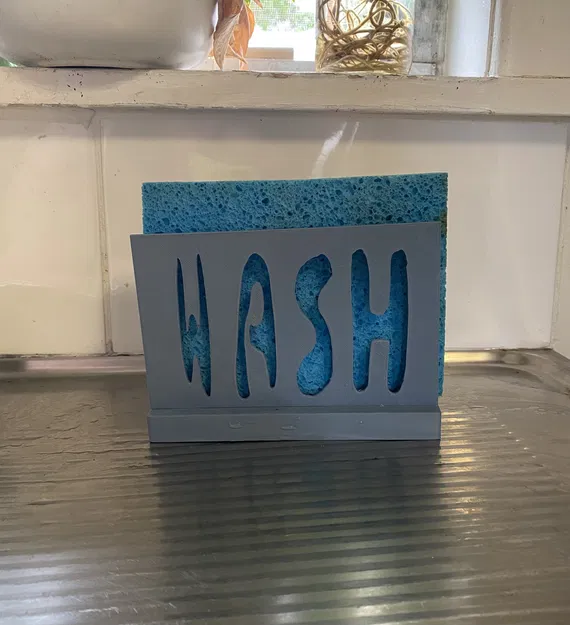 Kệ để miếng rửa chén viết tay - Image 1