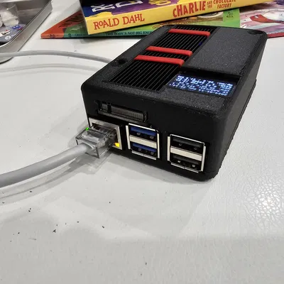 Vỏ case Raspberry Pi 5 + X1001 (NVMe) + SSD1306 (+ CC2652P)