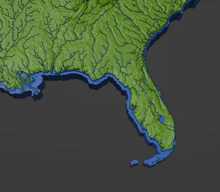 Bản Đồ Địa Hình Liên Bang Hoa Kỳ (Lower 48) Bao Gồm Thủy Hệ + Hồ Sơ Cài Đặt In Cura - Image 4