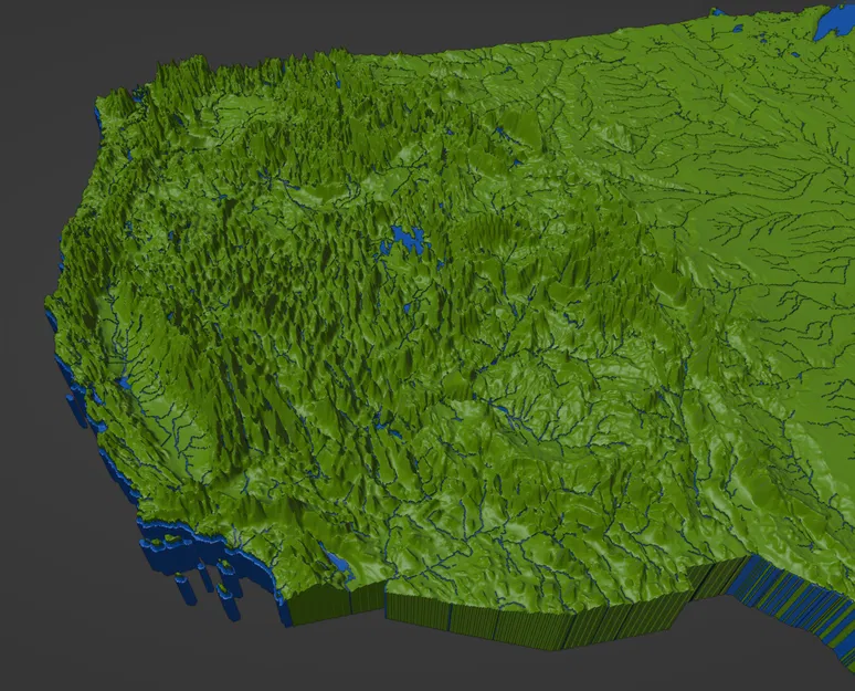 Bản Đồ Địa Hình Liên Bang Hoa Kỳ (Lower 48) Bao Gồm Thủy Hệ + Hồ Sơ Cài Đặt In Cura - Image 5