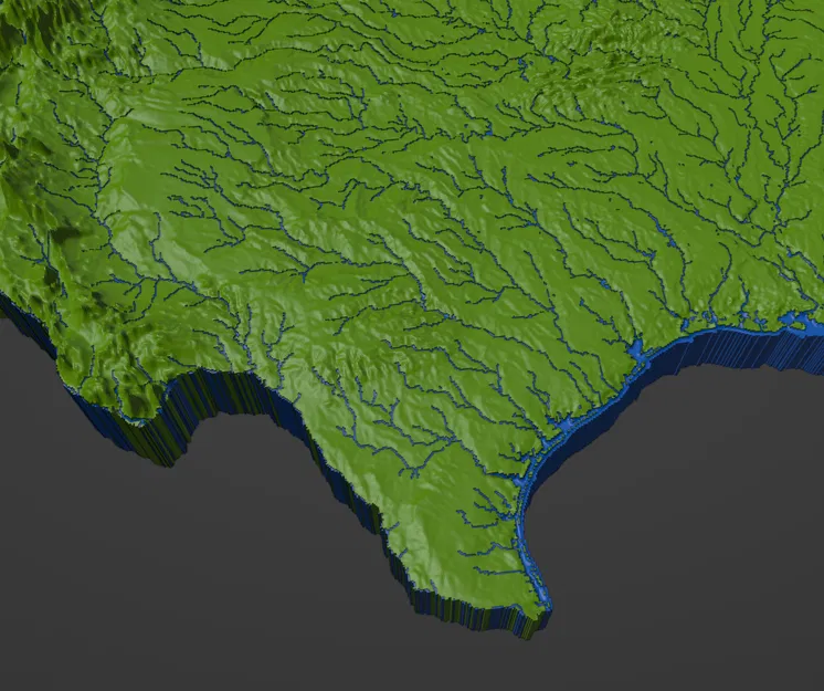 Bản Đồ Địa Hình Liên Bang Hoa Kỳ (Lower 48) Bao Gồm Thủy Hệ + Hồ Sơ Cài Đặt In Cura - Image 6