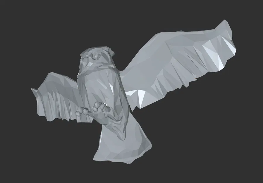 Mẫu Cú Giấy Low Poly - Image 2