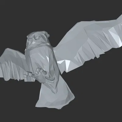 Mẫu Cú Giấy Low Poly