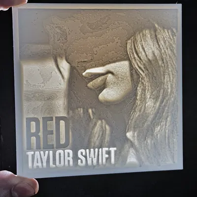 Mô Hình Lithophane Dày 6mm Bìa Album Red Taylor Swift