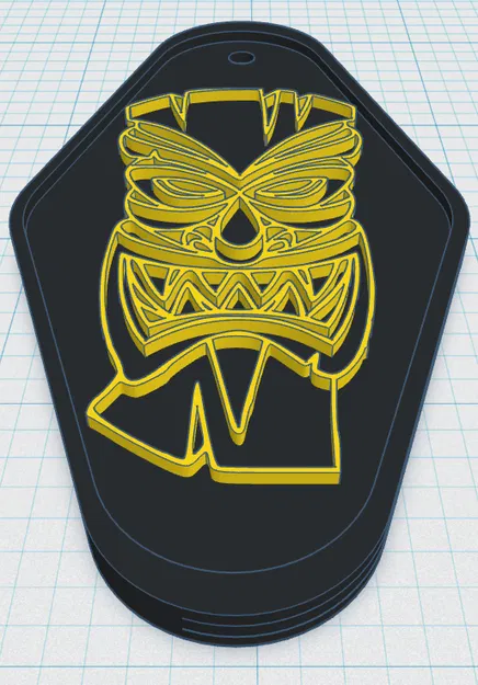 Tiki Keytag 2 - Mô hình in 3D - Image 1