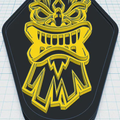 Tiki Keytag 3 - Biểu Tượng Thần Thoại Polynesia