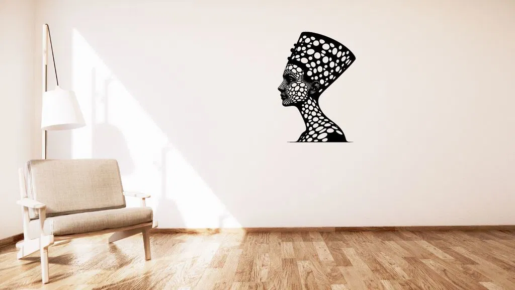 Trang trí tường tượng Nefertiti kiểu voronoi - Image 1