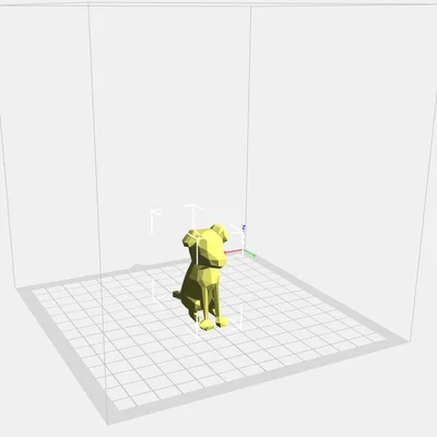 Chó low poly để bàn