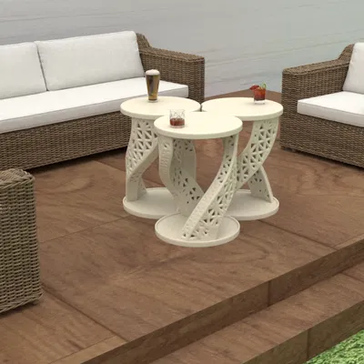 Bàn Cà Phê Ngoài Trời Kiểu Voronoi