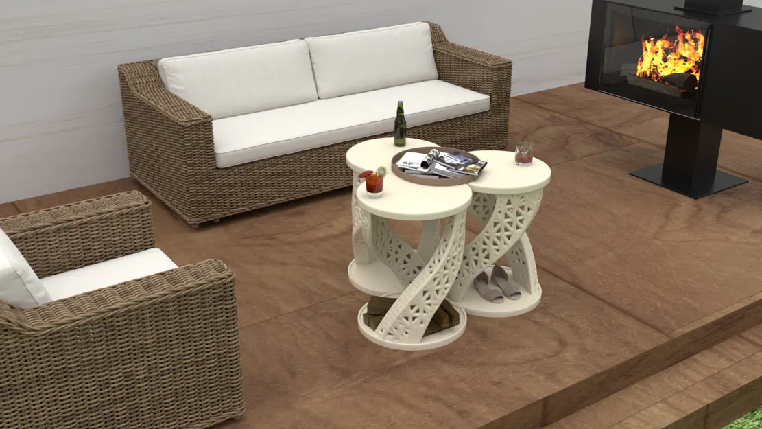 Bàn Cà Phê Ngoài Trời Kiểu Voronoi - Image 5