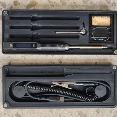 Hộp đựng mỏ hàn TS101 / TS100 / v.v. có ngăn chứa cáp, nắp nam châm