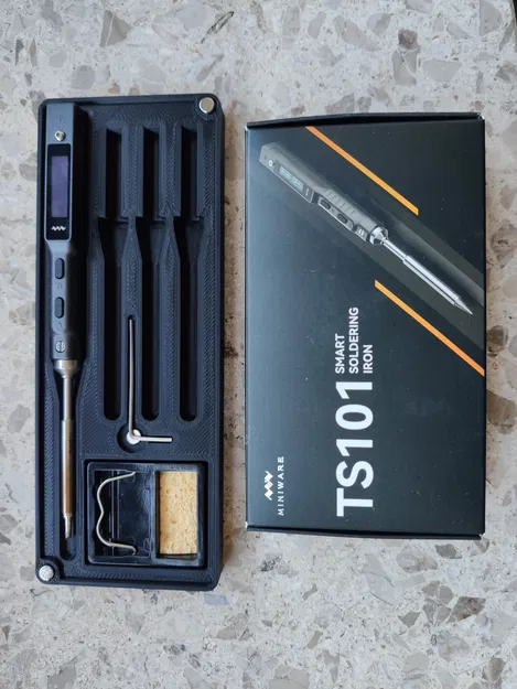 Hộp đựng mỏ hàn TS101 / TS100 / v.v. có ngăn chứa cáp, nắp nam châm - Image 3